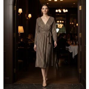 Chaus | Dresses | Chaus Faux Wrap Midi Dress | Poshmark